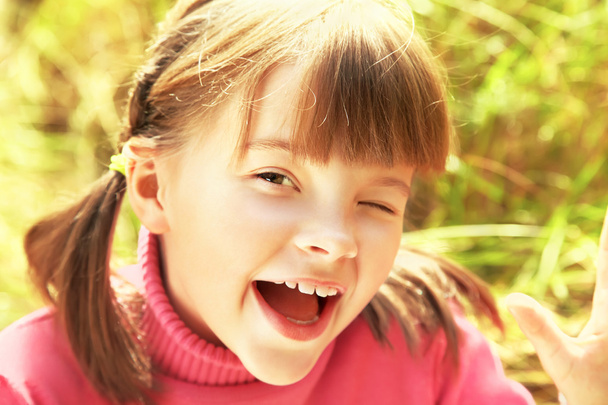 Portrait of cheerful girl - Zdjęcie, obraz