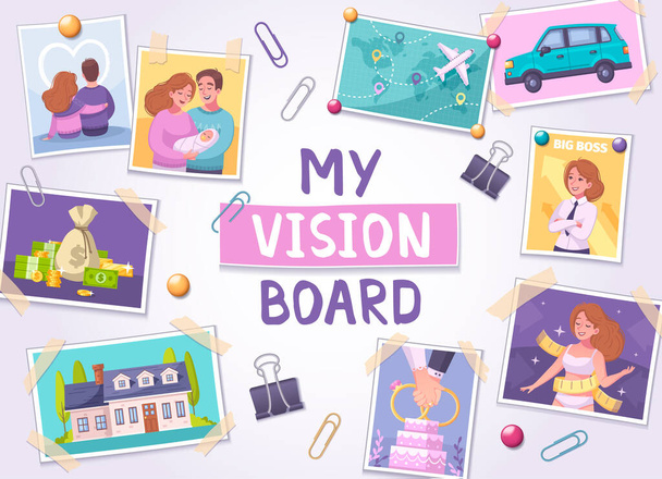 Affiche Vision Board - Vecteur, image