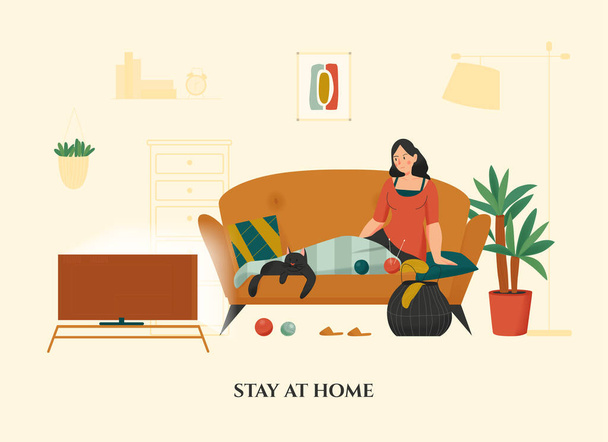 Cozy Home Illustration - Vector, Image