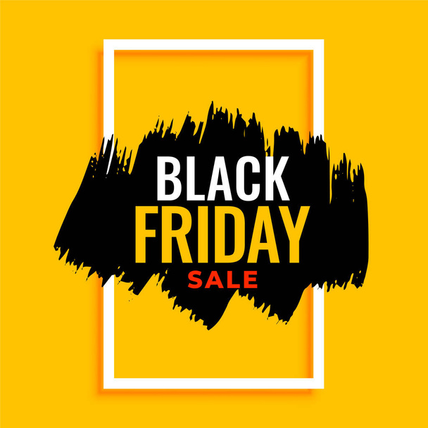 abstract black friday sale bright yellow background - Vector, afbeelding