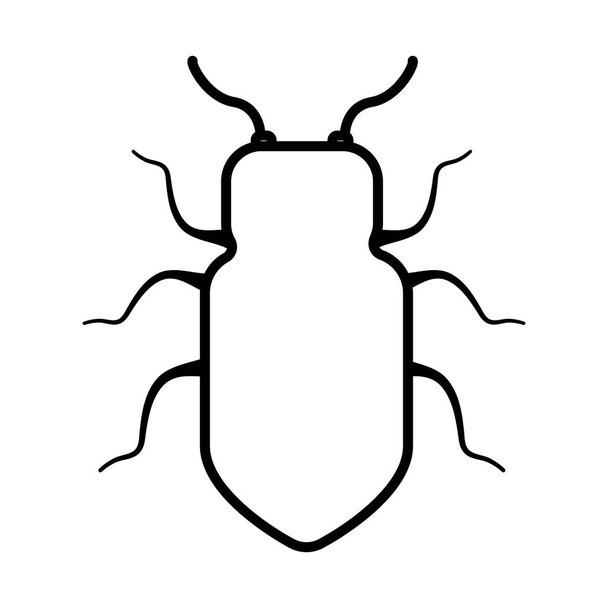 csótány rovar vonal stílus ikon - Vektor, kép