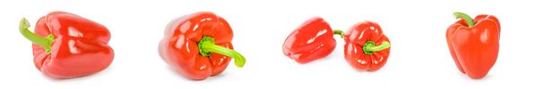 Set van paprika 's op een witte achtergrond clipping pad - Foto, afbeelding