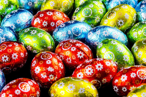 Details of Chocolate Easter Eggs - Photo, Image