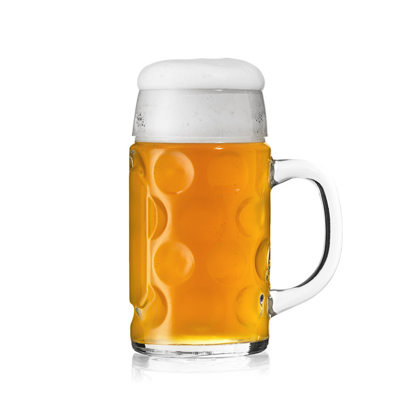 Beer glass beer froth bavaria oktoberfest beer stein gold foam crown Mass alcoholic brewery isolated - Фото, изображение