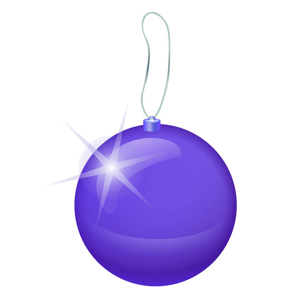 Vector kerstboom transparante violette bal - Vector, afbeelding