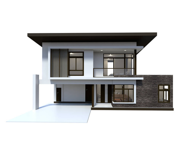 3D візуалізація будинку ізольовано на білому
. - Фото, зображення