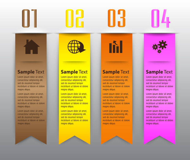vector illustration of info graphic design template - Vector, Image