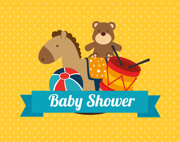 baby shower design - Vector, Image