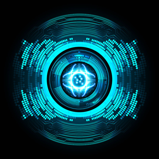 abstract technology background with futuristic hud elements. vector illustration - Вектор,изображение