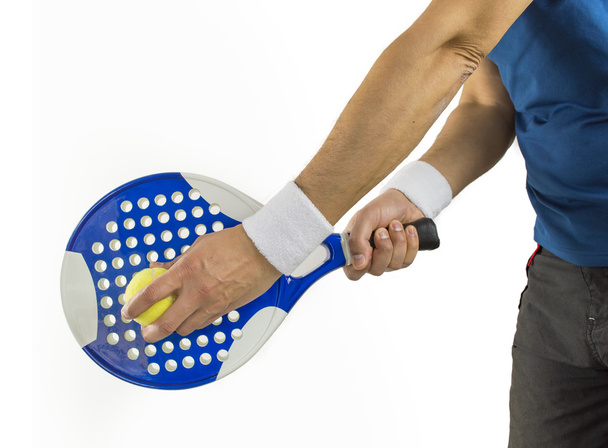 aim for another great shot with paddle racket - Φωτογραφία, εικόνα