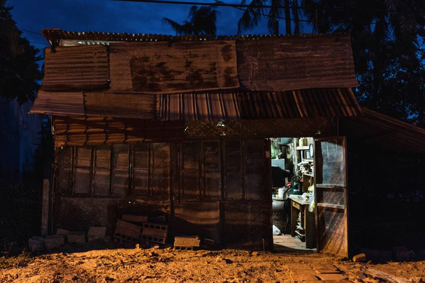 Mui ne fishemans village la nuit au Vietnam, Asie - Photo, image