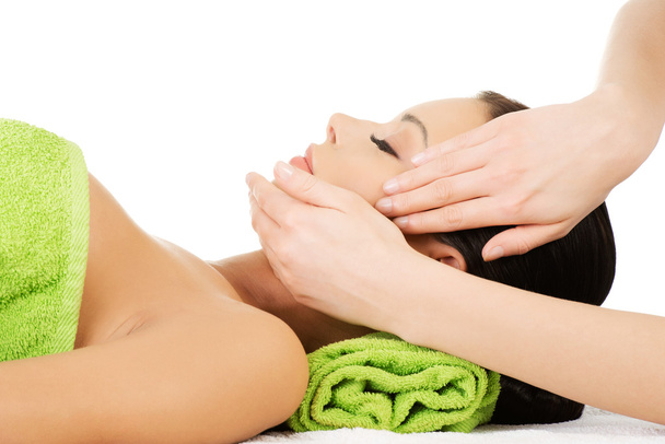 Woman at face massage - Photo, Image