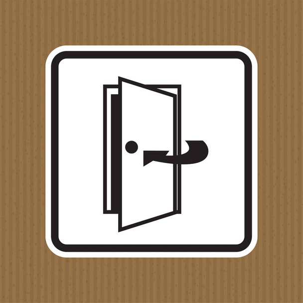 ドアを閉じシンボルサインを白の背景に隔離し続ける,ベクトルイラスト｜EPS.10 - ベクター画像
