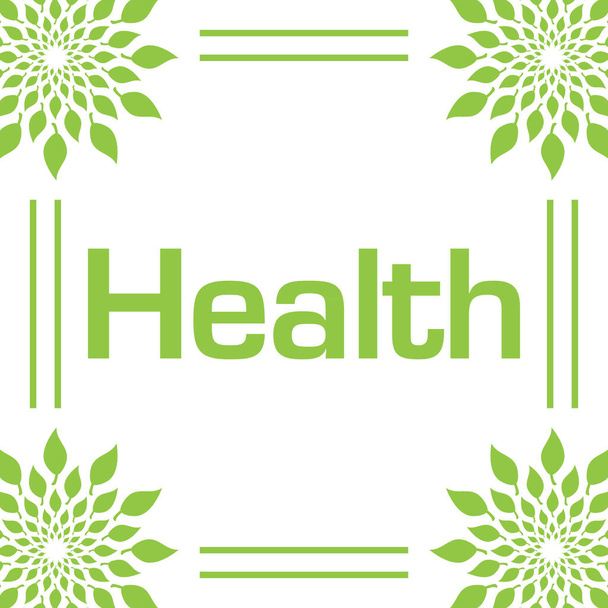 Health text written over green background. - Photo, Image