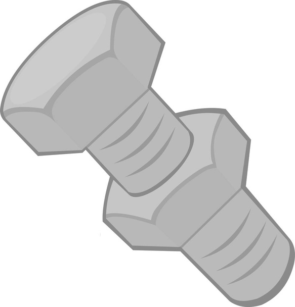 Ilustración vectorial del emoticono tuerca y perno - Vector, Imagen
