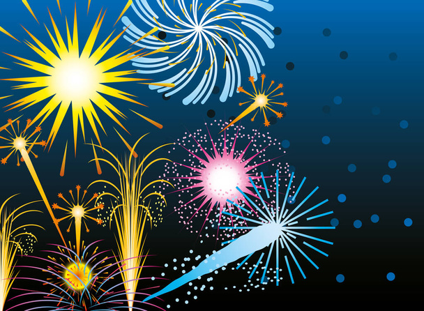 fuochi d'artificio festivo festa anniversario layout - Vettoriali, immagini