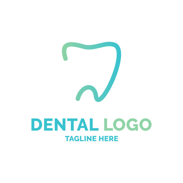 logotipo moderno y moderno cuidado dental minimalista - Vector, Imagen