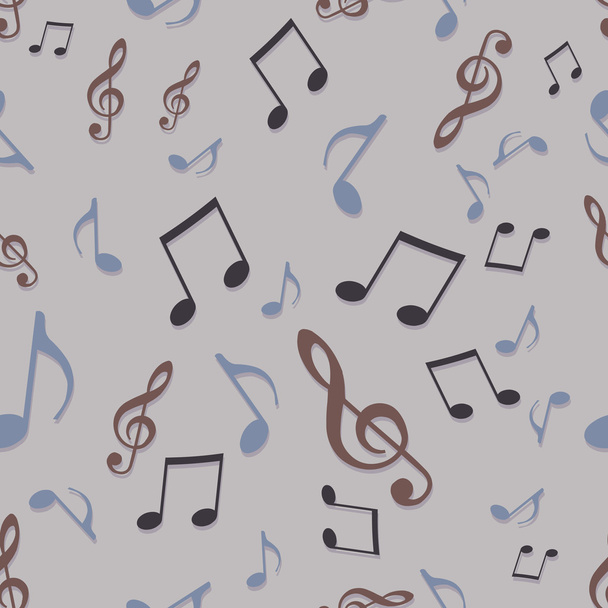 Vector Seamless Pattern of Music Notes - Vector, afbeelding