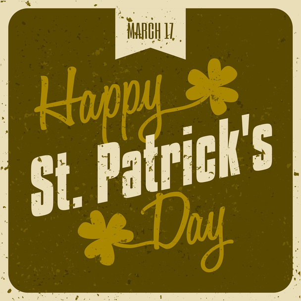 Typographic St. Patrick's Day Card - Vettoriali, immagini