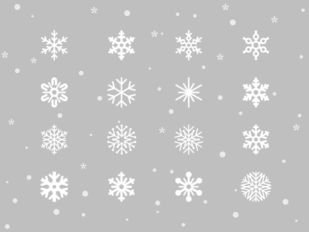 Icone fiocchi di neve
 - Vettoriali, immagini