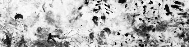 Gray Dirty Art Image. Artistic Banner. Black Pastel Art Canva. Wet Wallpaper. White Vintage Paper. Brushed Textile Splash. Black Watercolor Graffiti. White Crumpled Drawing. - Photo, Image