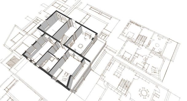 план будинку фасади архітектурний ескіз 3d ілюстрація
 - Фото, зображення