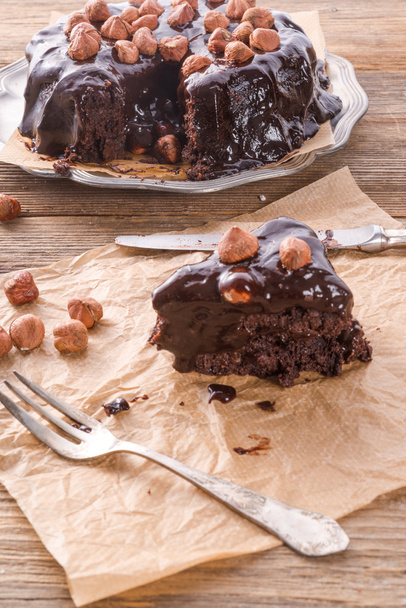 Chocolate Walnut cake - Фото, изображение