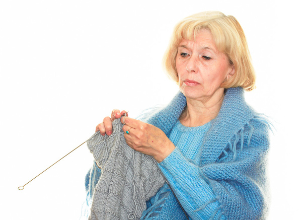 Woman knitting - Zdjęcie, obraz