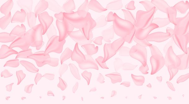 Sakura bloesem bloemen en kan bloemige natuur op roze achtergrond. Voor banner, takken van bloeiende kers tegen de achtergrond. Dromerig romantisch beeld, landschap, kopieerruimte. - Vector, afbeelding