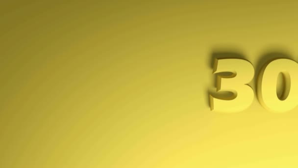 The write 30 percent passes on a yellow background - 3D rendering video clip animation - Footage, Video