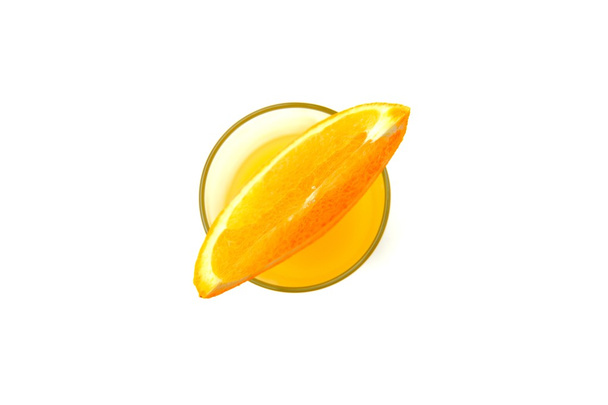 Склянка апельсинового соку на білому тлі
 - Фото, зображення