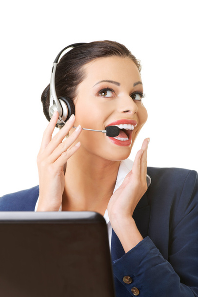 Beautiful call-center assistant - Photo, Image