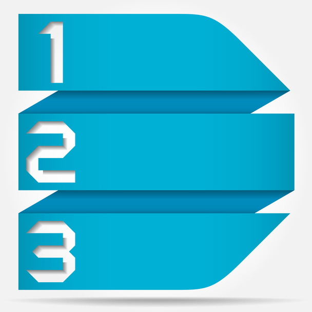 3d Origami Style Numbered Arrow Banner Template, Vector Illustra - Вектор,изображение