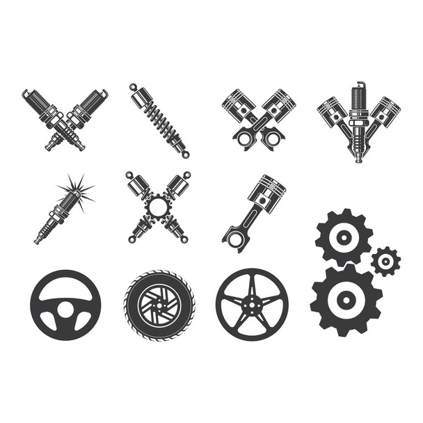 Automobil Ersatzteile Vektor Symbol Illustration Design-Vorlage - Vektor, Bild