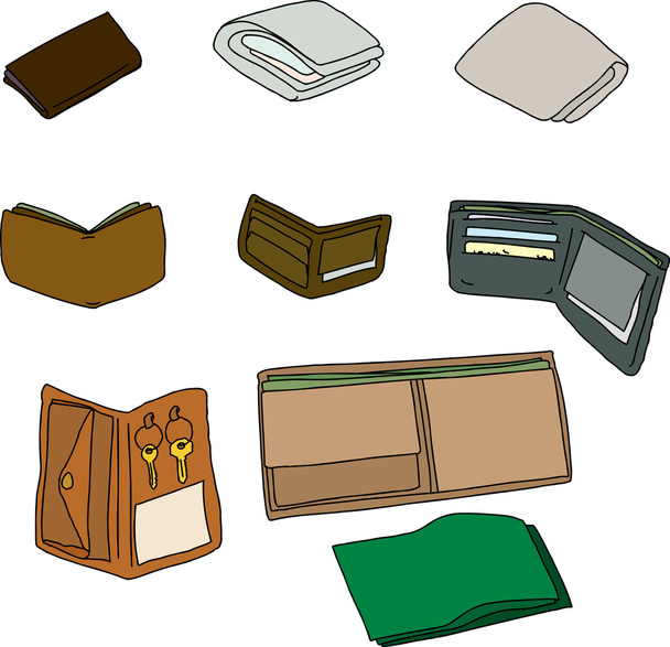 Isolated Wallets - Vector, Image