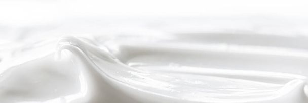 抽象的な背景、食品物質や有機化粧品として純粋な白いクリームの質感 - 写真・画像