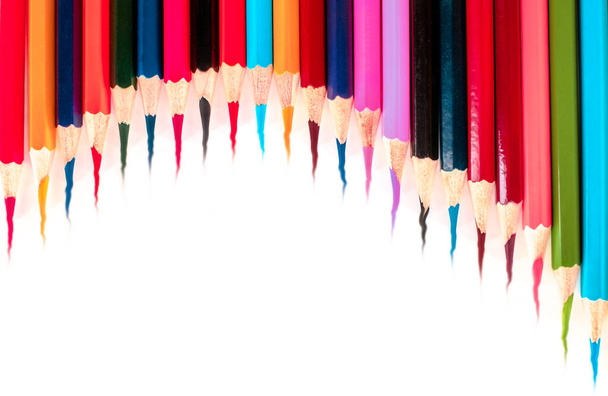 lápiz de madera para colorear en forma de ola - Foto, Imagen