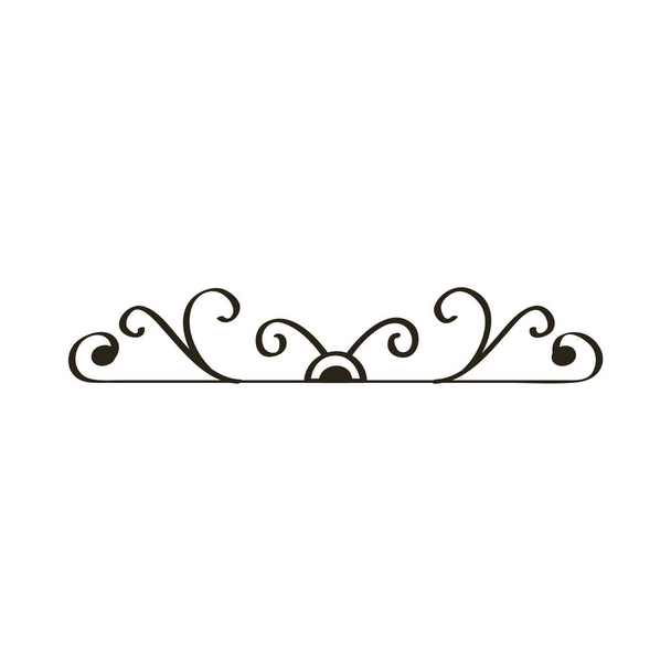 decorative swirl divider monochrome icon - Vektori, kuva