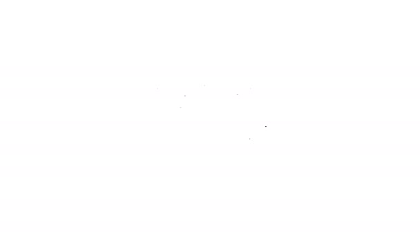 Schwarze Linie Juroren Symbol isoliert auf weißem Hintergrund. 4K Video Motion Grafik Animation - Filmmaterial, Video