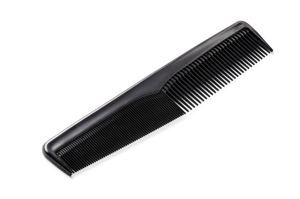 Black comb isolated on white background with clipping path - Photo, Image