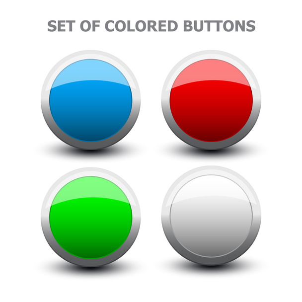Set van gekleurde knoppen - Vector, afbeelding