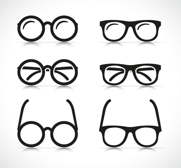 Illustrazione vettoriale dell'icona della silhouette degli occhiali  - Vettoriali, immagini