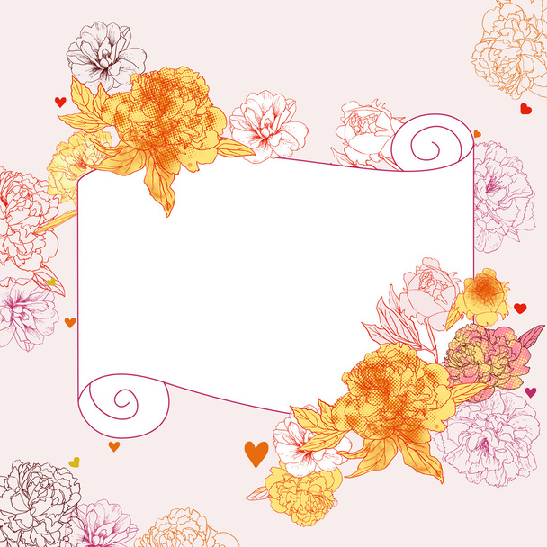 Floral Frame - Vetor, Imagem