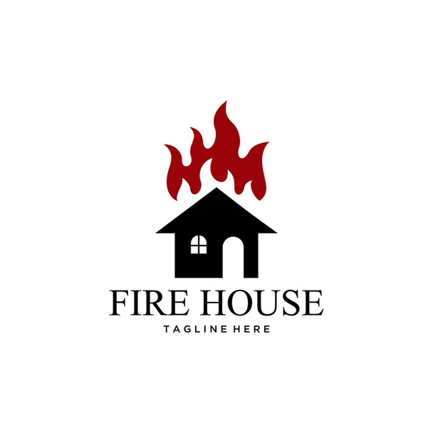 Ilustrace domovní cedule s velkým designem ohnivého plamene. - Vektor, obrázek