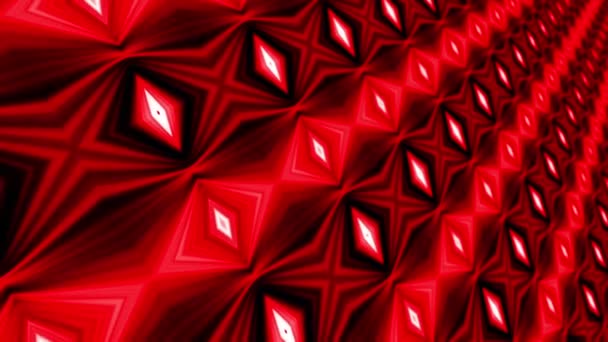 Abstract Rode Geometrische Oppervlaktelijn. Elegante, gladde animatie van een driehoekige veelhoek met gradiënt beweging achtergrond. 4K naadloze looping minimale rode 3D mozaïek perspectief technologie animatie.  - Video