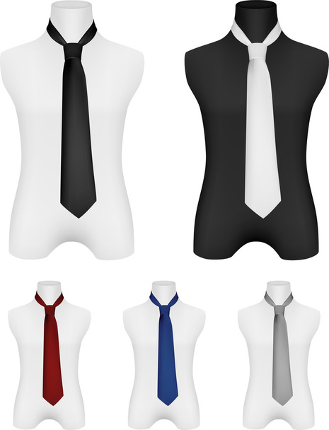 Necktie on mannequin template. - Вектор,изображение