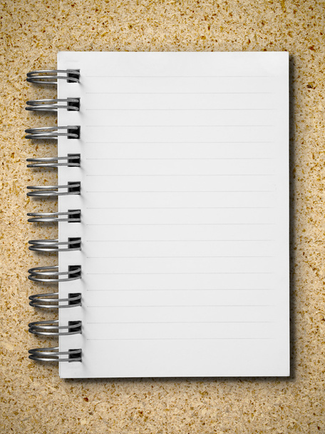 Open single blank white note book - Zdjęcie, obraz