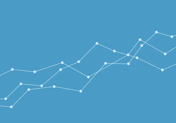 Illustrazione di un componente grafico in crescita di linea blu. Adatto come sfondo per uno striscione sul trading azionario e l'economia. Spazio per il testo - vettore - Vettoriali, immagini