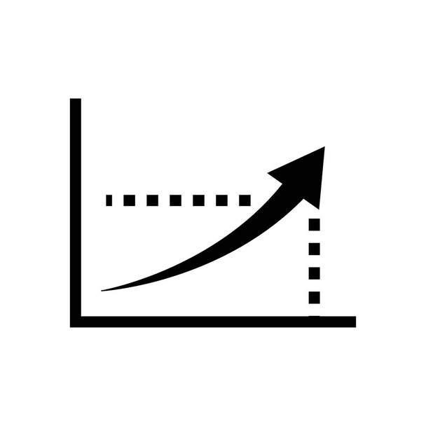 Seta para cima, gráfico de barras. ícone de estilo de linha. ícone de negócios. Modelo de vetor - Vetor, Imagem