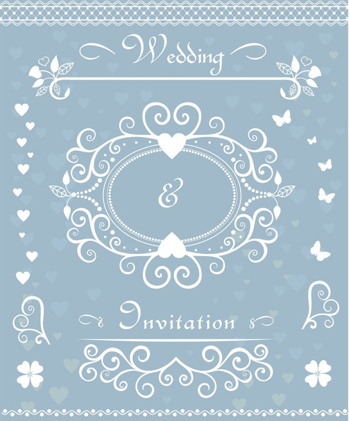 bruiloft kaart - Vector, afbeelding